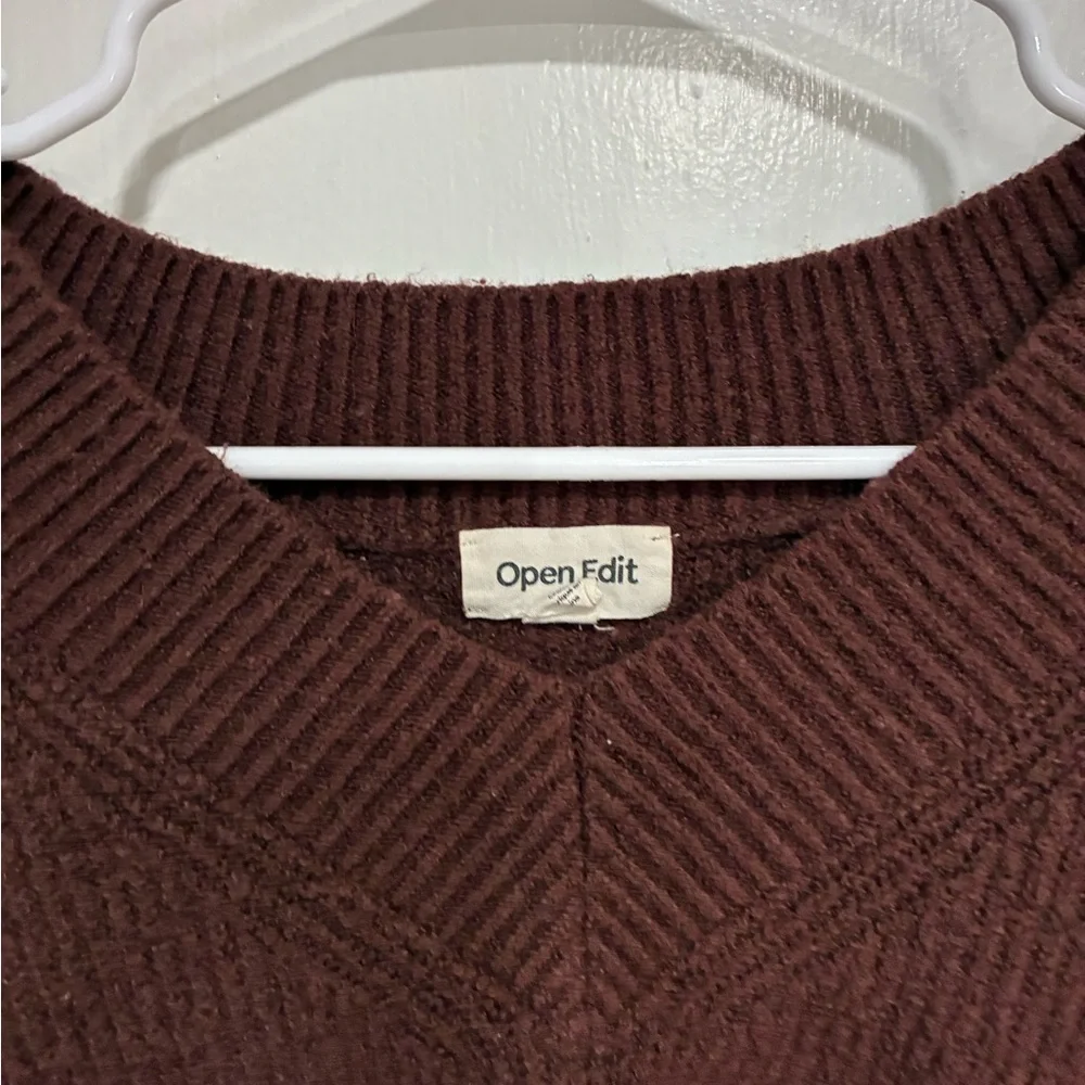 Open Edit Women's Brown Sweater Size XXS